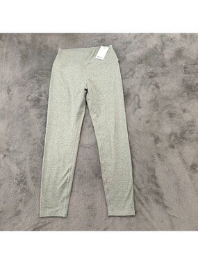 NWT Quince Ultra Soft High Rise Leggings Green Women's size LARGE Heather Aloe
